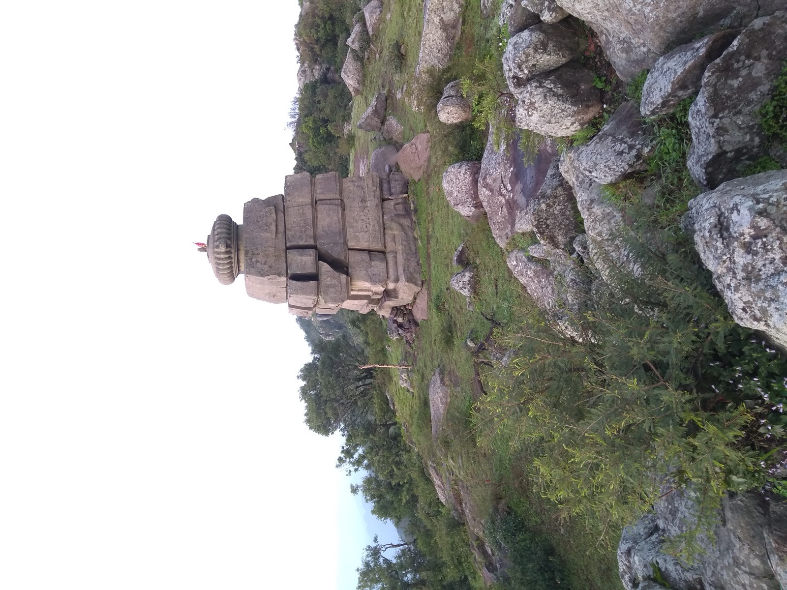Early Kalinga-style stone temple on Mahendragiri attributed to Bhima